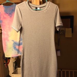 gray knitted dress